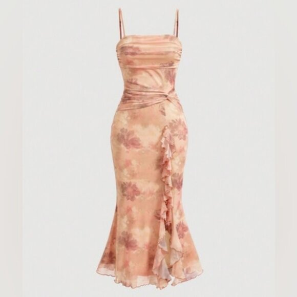 Boutique Dresses & Skirts - Boutique Y2K 2000s Coquette Lettuce Hem Fairy Whimsical Lolita Midi Dress S